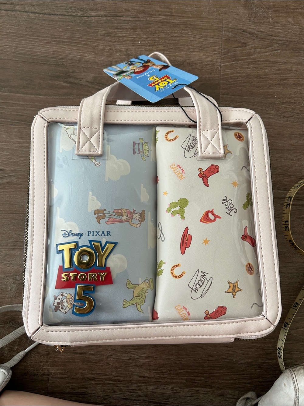 NWT Disney Pixar Toy Story 5 SET OF 3- Clear Pouch Set — Pastel Blue & Cream